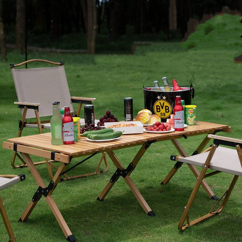 Outdoor Solid Wood Folding Table