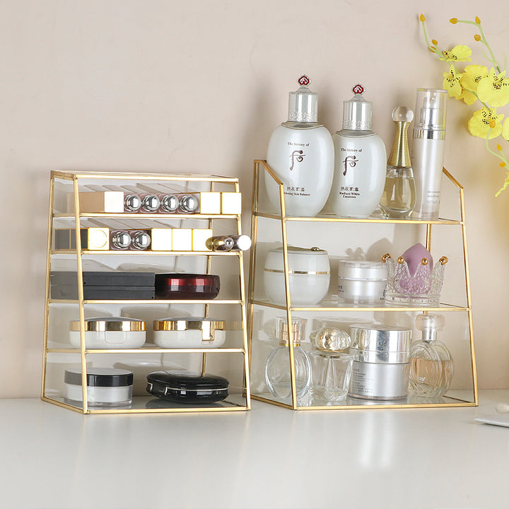 Table Glass Cosmetic Storage Box