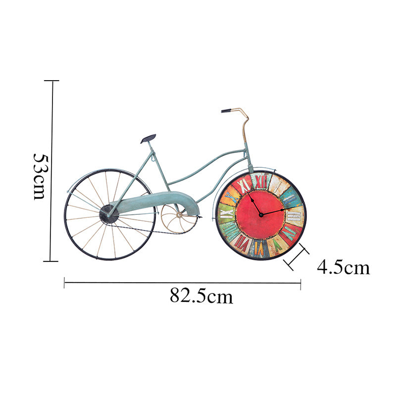 Retro Bike Wall Clock Mural