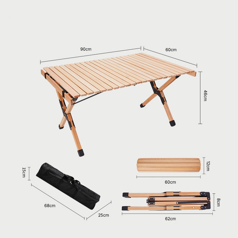 Outdoor Solid Wood Folding Table