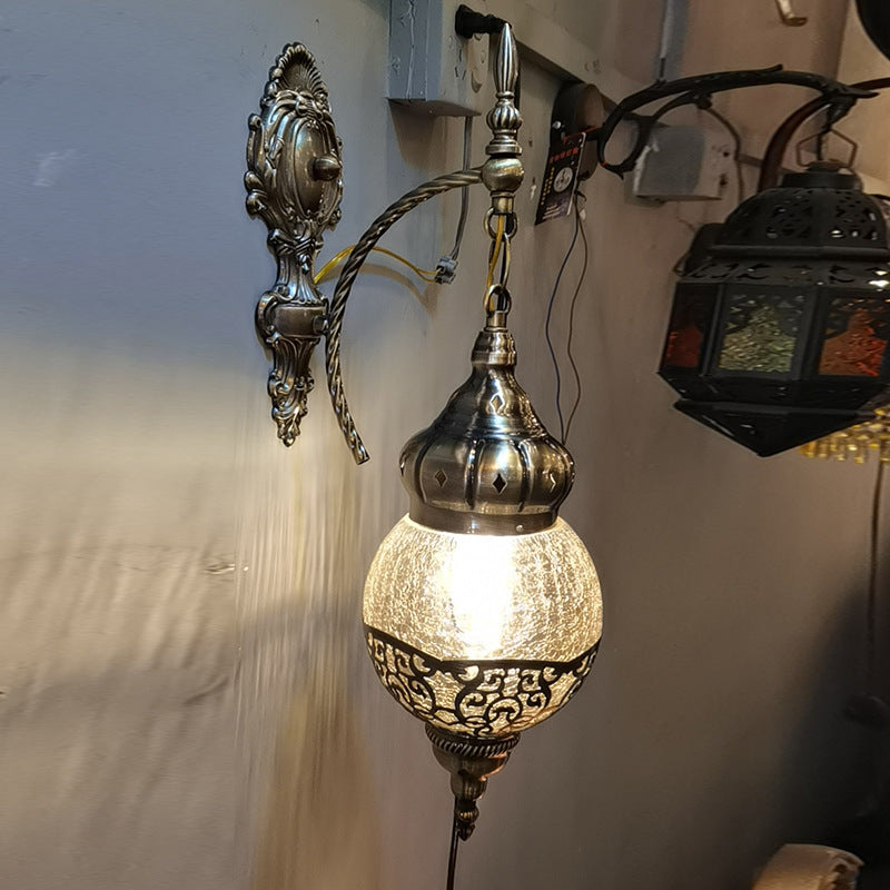 Hollow Wrought Iron Wall Lamp