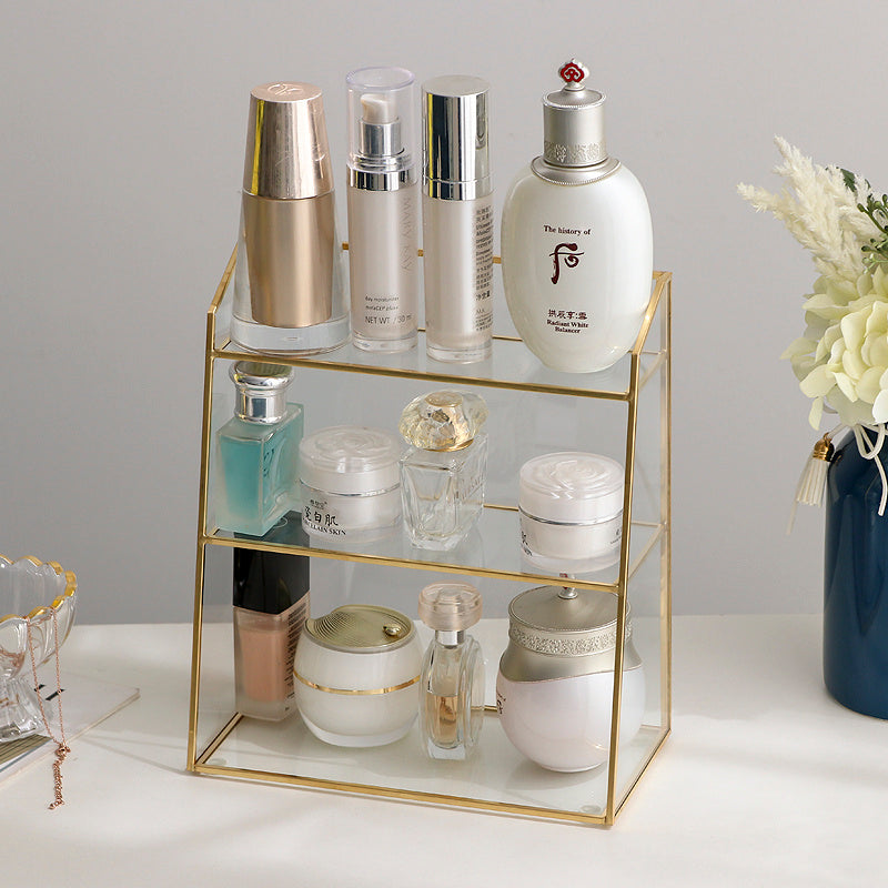 Table Glass Cosmetic Storage Box