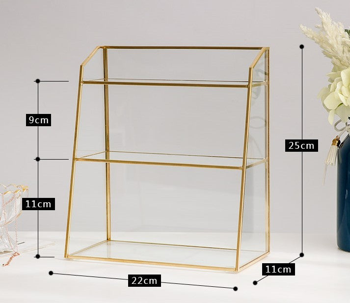 Table Glass Cosmetic Storage Box