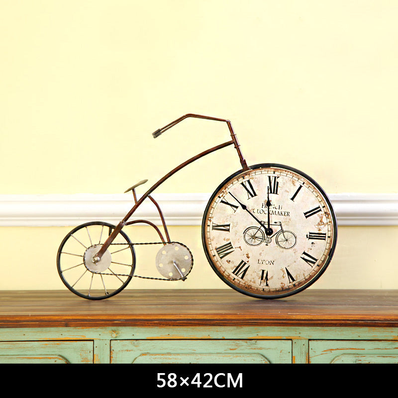 Retro Bike Wall Clock Mural