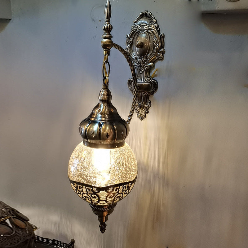 Hollow Wrought Iron Wall Lamp